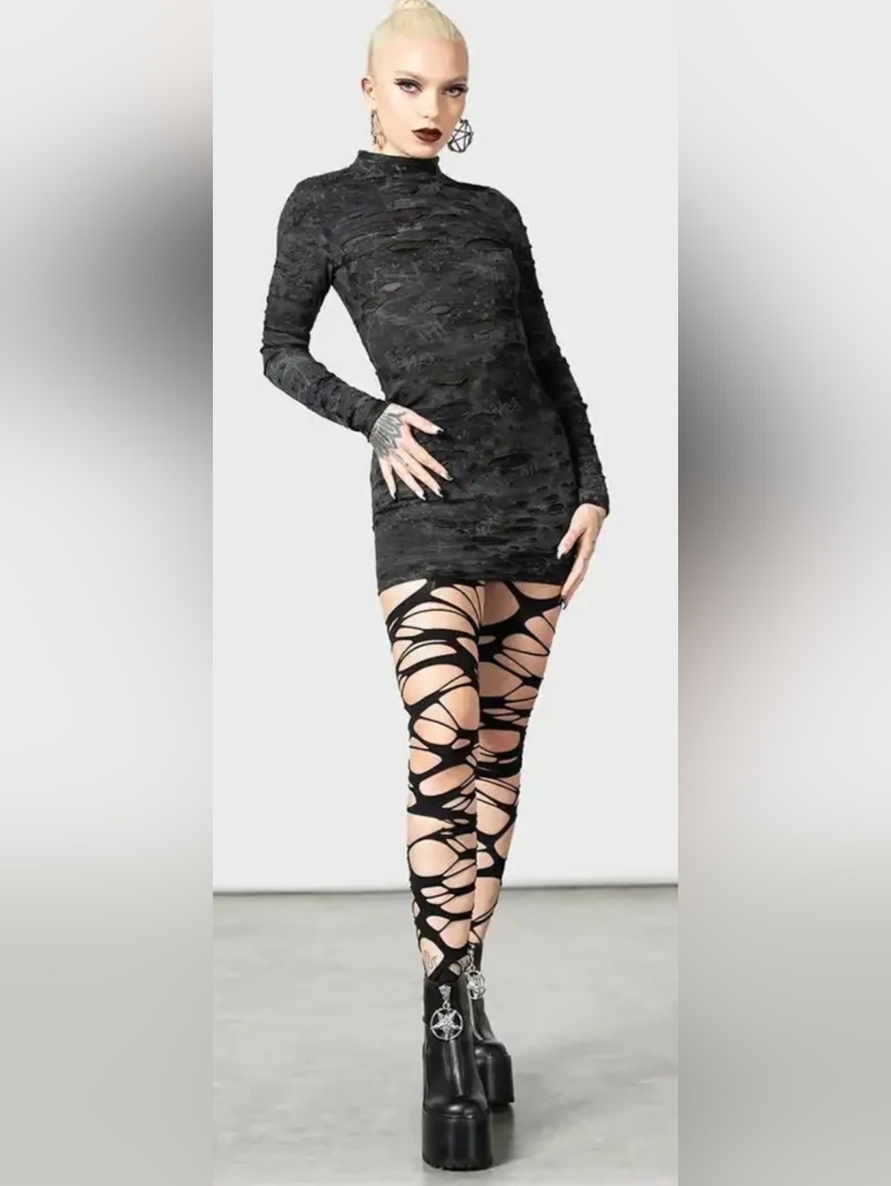 Killstar Shows Over Bodycon Dress, VGUC, Size S